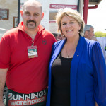 Asbestos Awareness Month Bunnings Browns Plains - Hetty Johnston and Bunnings Store Manager Adrian Ragatz
