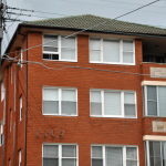 Australian Block of Flats - asbestos may be found under eaves, in bathrooms, laundries, kitchens and under flooring (carpet underlay, vinyl tiles or sheeting, wall and floor tiles), and electrical power boxes etc. Australian Block of Flats - asbestos may be found under eaves, in bathrooms, laundries, kitchens and under flooring (carpet underlay, vinyl tiles or sheeting, wall and floor tiles), and electrical power boxes etc.