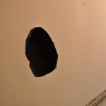 Broken or damaged fibro walls. AAG-HAZ-02