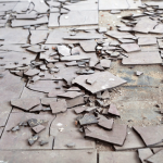 Broken Asbestos tiles Asbestos tiles