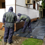 Asbestos removal of fibro sheet. Photo courtesy of Holroyd City Council AAG-Removal-11