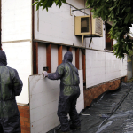 Asbestos removal of fibro sheet. Photo courtesy of Holroyd City Council AAG-Removal-12