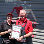 Karen Wicks with Morris Lamacchia at Bunnings Alice Springs.