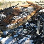 Fire damage - photo courtesy Townsville Asbestos