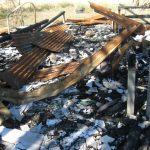 Fire damage - photo courtesy Townsville Asbestos