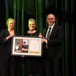 2014 SafeWork Awards - Geoff and Karen Wicks with Julie Newman